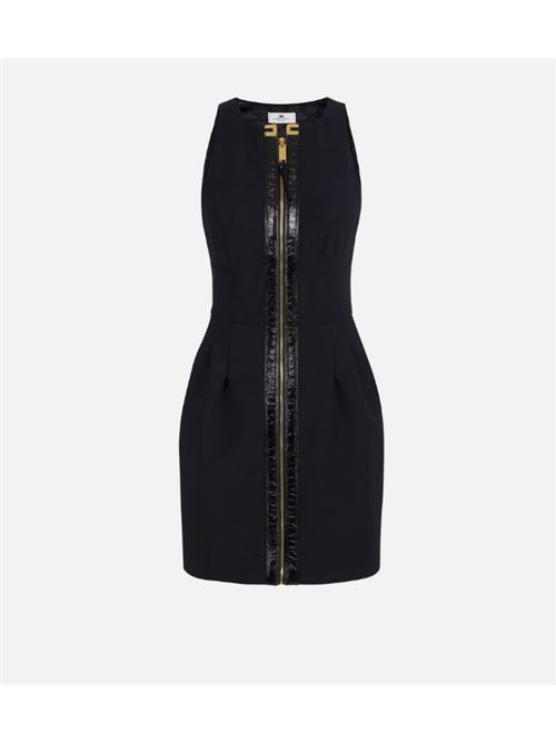 ABITO CON DETTAGLI CRAQUELE ELISABETTA FRANCHI | AB80656E2110 Nero
